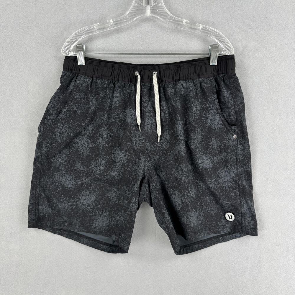 Vuori Shorts Mens XL Black Speckle Kore Unlined Quick Dry Drawstring